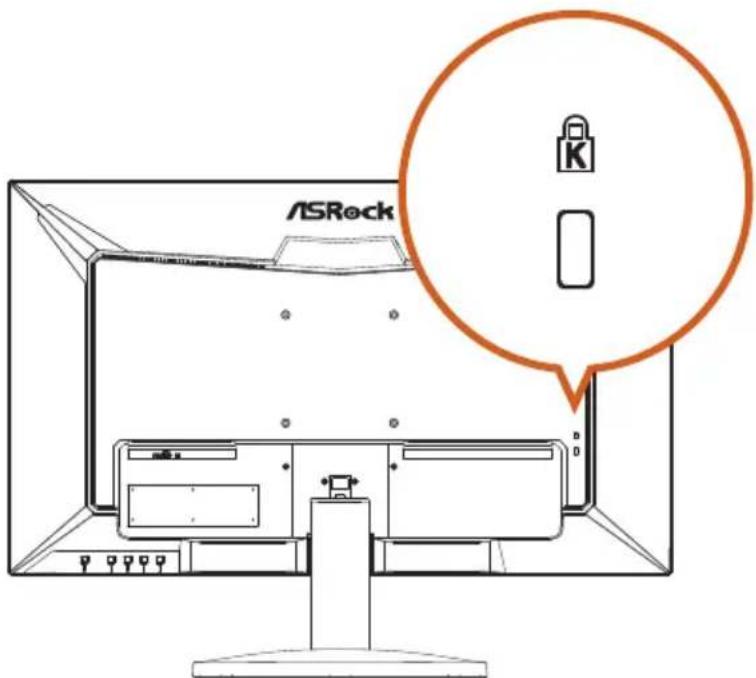ASROCK PG27QFT1B - Utilisation de la fente de sécurité - 1