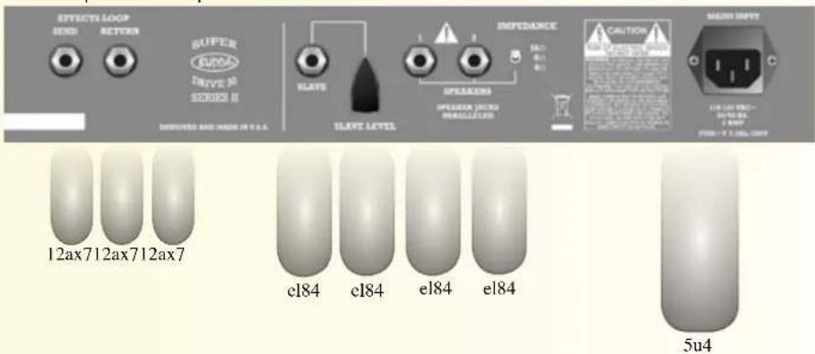 Budda Superdrive 80 Series II 212 Combo - Pannelli posteriori e valvole serie Superdrive - 2