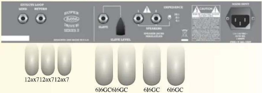 Budda Superdrive 80 Series II 212 Combo - Panneau arrière et lampes de la gamme Superdrive - 4