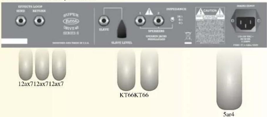 Budda Superdrive 80 Series II 212 Combo - Panneau arrière et lampes de la gamme Superdrive - 3