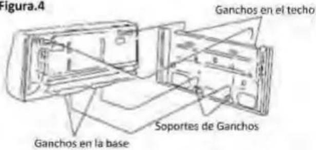 Figura.4 Ganchos en la base Soportes de Ganchos Ganchos en el techo