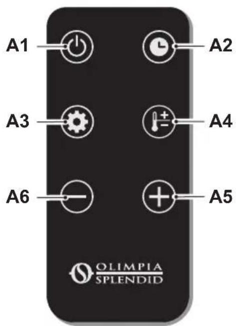 OLIMPIA SPLENDID Caleo Glass - - PANNELLO COMANDI E TELECOMANDO - 1