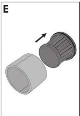 SHARP VCSV20AEU - Removing and Cleaning High Density Filter - 5