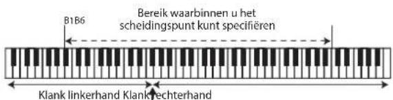 ROLAND RP401R - Verschillende klanken spelen met de linker- en rechtherhand (knop [Split]) - 1