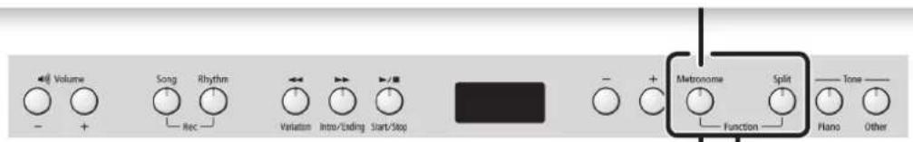 ROLAND RP401R - De Metronoom gebruiken (knop [Metronome]) - 2