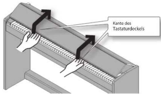 ROLAND RP401R - Öffnen des Tastaturdeckels - 1