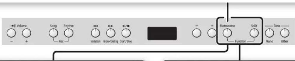 ROLAND RP401R - Utilizzo del metronomo (pulsante [Metronome]) - 2