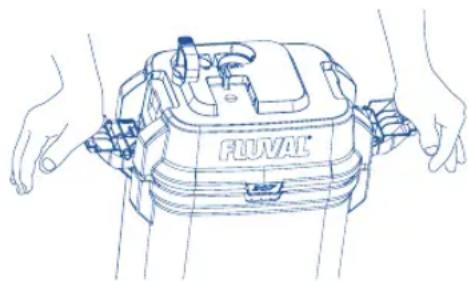 Fluval 307 - Abfluss des Wassers aus dem Filter - 1