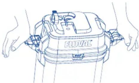 Fluval 307 - Vacie el filtro - 1