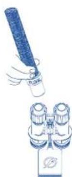 Fluval 307 - Place the two rim connector assemblies over the back top edge of the aquarium. - 4