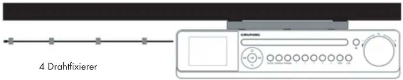 GRUNDIG DKR 2000 - Ausrichtung/Befestigung der Antenne (Drahtyp) - 1