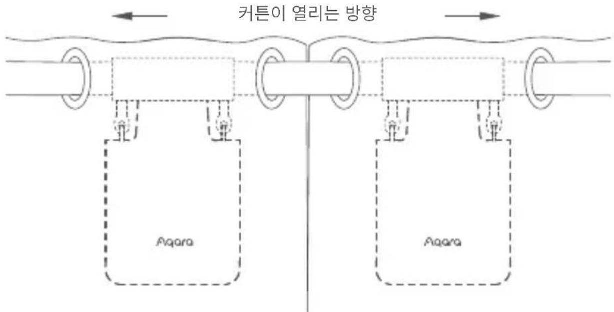 Aqara Curtain Driver E1 - 양방향으로 열기(커튼 드라이버 2개 필요) - 2