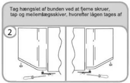 Hoover-Grepa HGL 13501 - AENDRING AF LAGERNES ABNINGSRETNING - 2