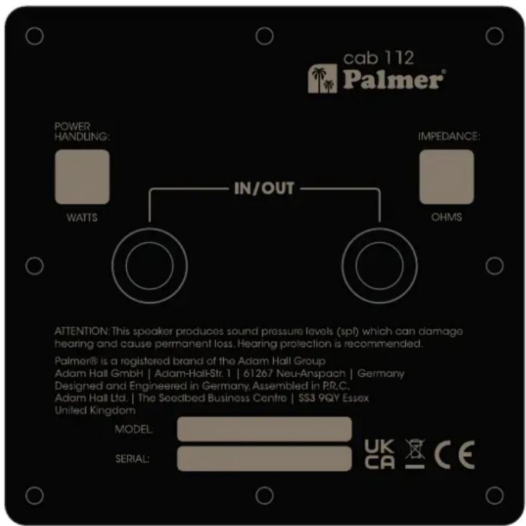 Palmer CAB 212 BX V30 - DÉCLARATION FCC - 1