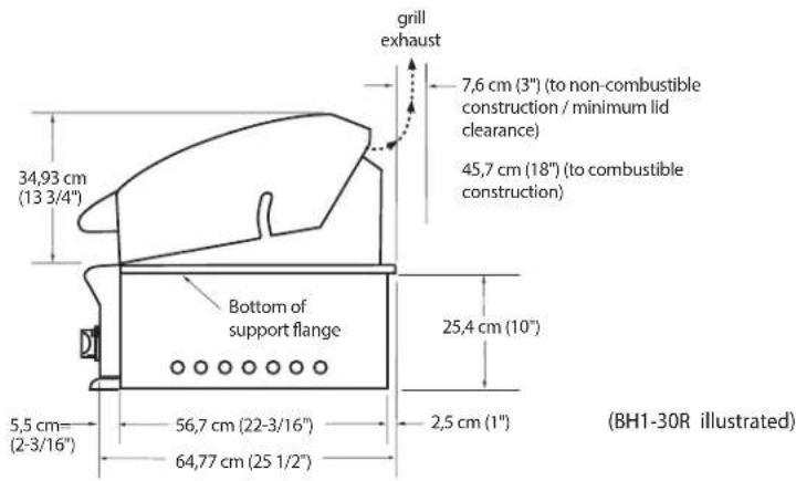 Fisher & Paykel BH130RL - BUILT-IN CONSTRUCTION DETAILS - 1