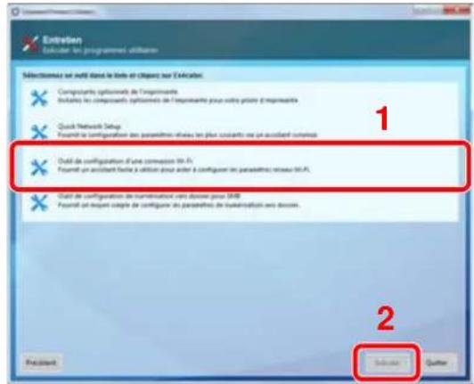 OLIVETTI PGL2750 - [Outil de configuration d'une connexion Wi-Fi] > [Exécuter] - 1