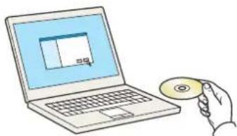 OLIVETTI PGL2750 - Insérer le DVD. - 1
