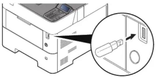 OLIVETTI PGL2750 - Brancher le lecteur USB. - 1