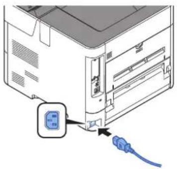 OLIVETTI PGL2750 - Raccorder le cable à la machine. - 1