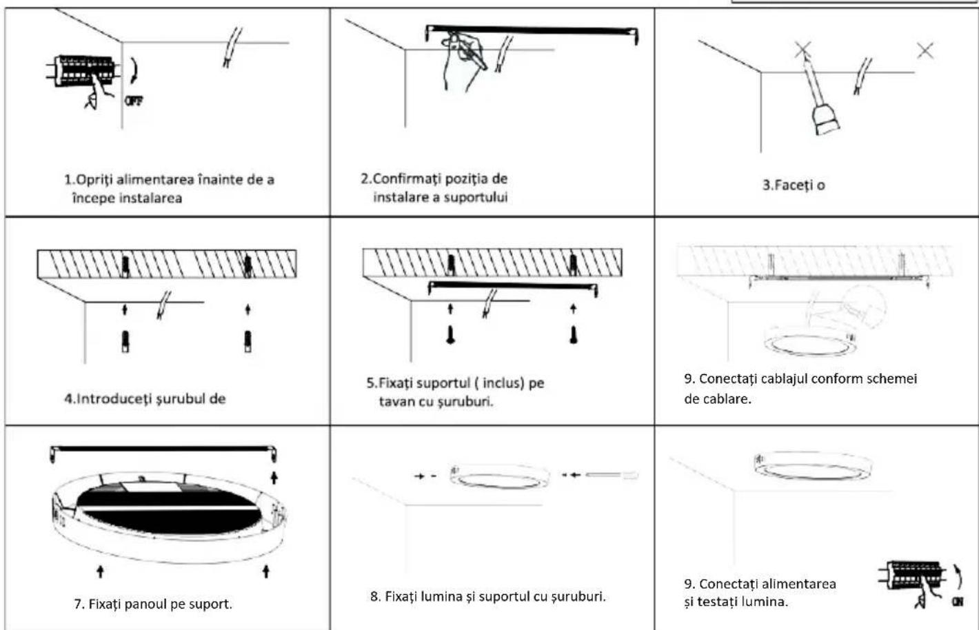 V-TAC VT60024 - DIAGRAMA DE INSTALARE A PANOULUI DE SUPRAFATA - 2