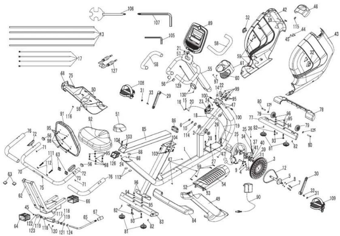 Horizon R8.0 - COMFORT 4.0 / 8.1 EXPLODED VIEW - 2