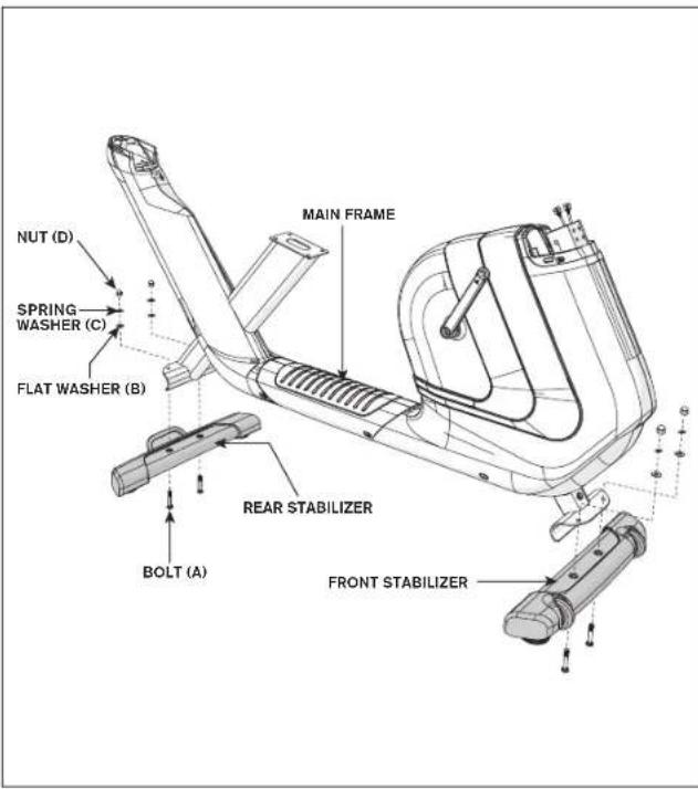 Horizon R8.0 - RECUMBENT BIKE AUFBAUSCHRITT 1 - 1