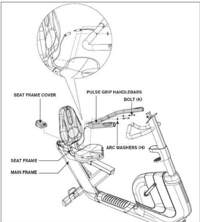 Horizon R8.0 - RECUMBENT BIKE AUFBAUSCHRITT 6 - 1