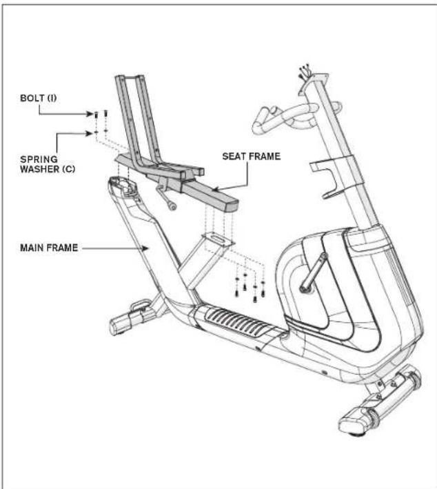 Horizon R8.0 - RECUMBENT BIKE AUFBAUSCHRITT 4 - 1