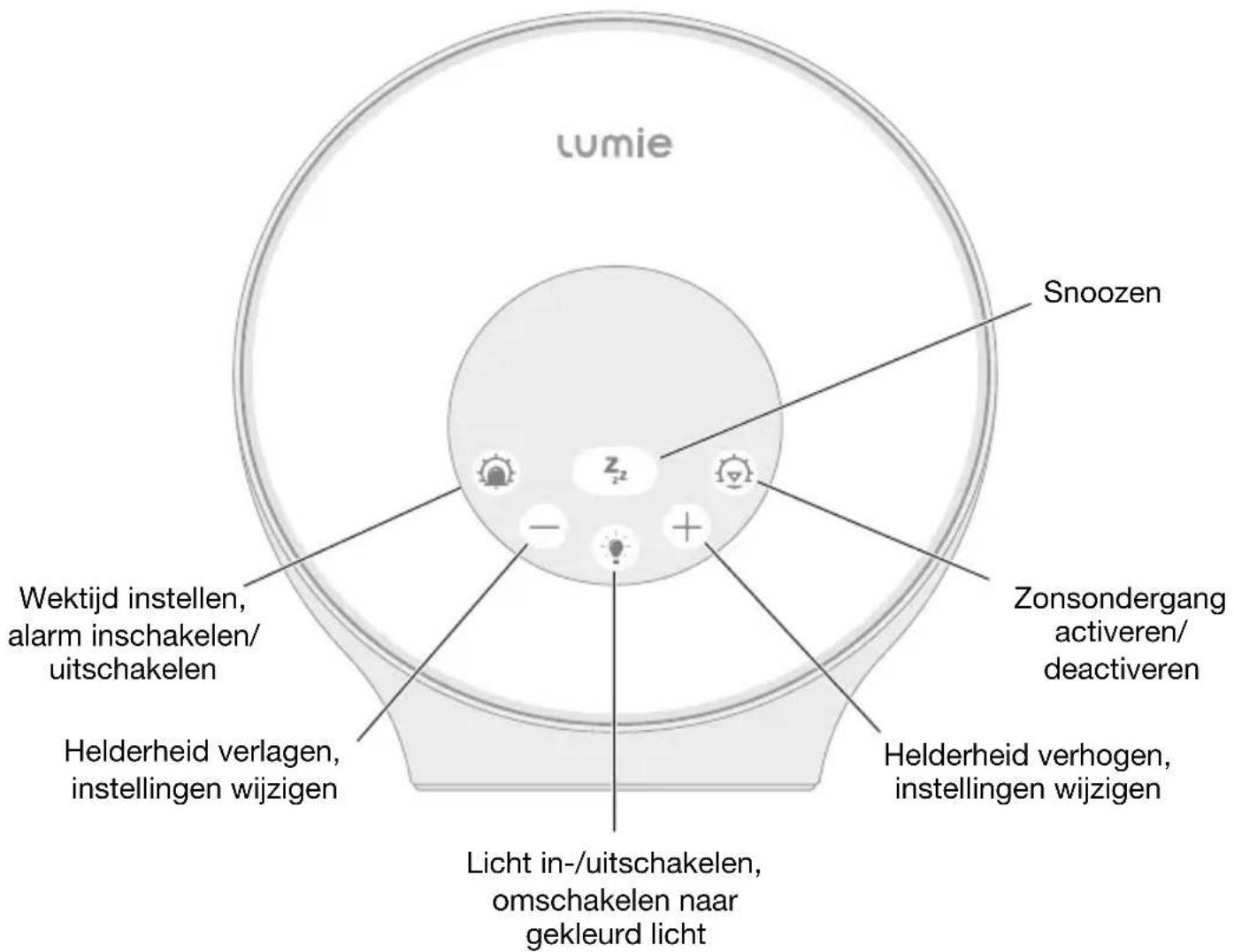 LUMIE Sunrise Alarm - De huidigeijd wijzigen - 1