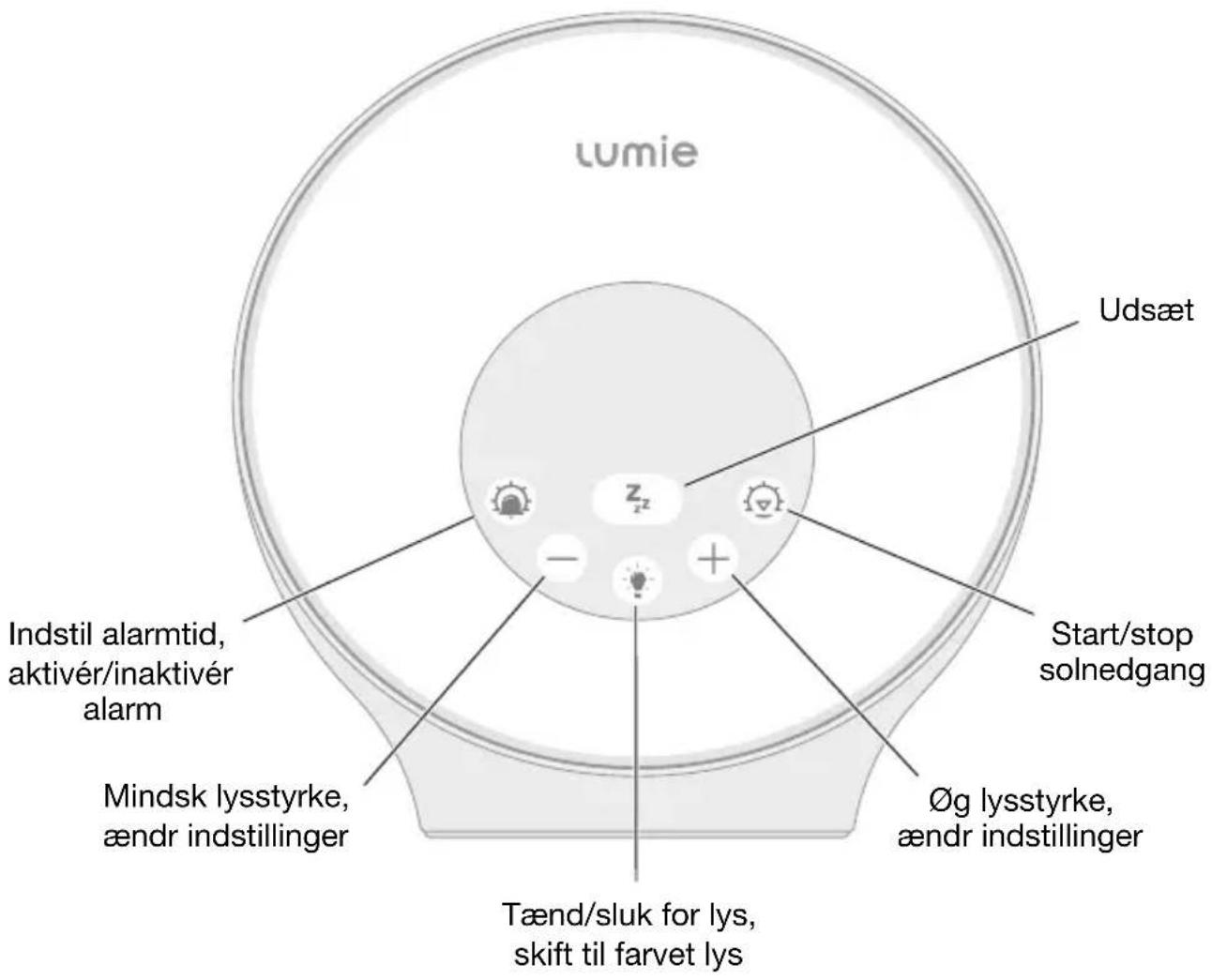 LUMIE Sunrise Alarm - Andering af aktuelle tid - 1