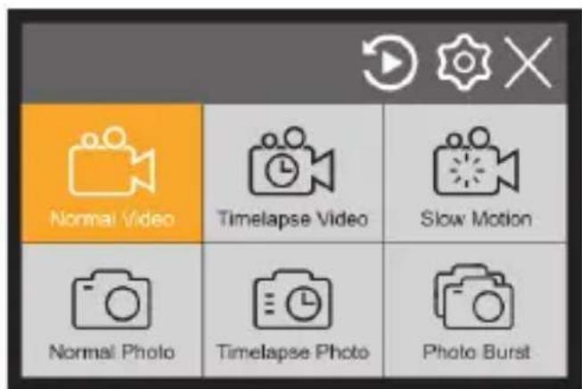 GoXtreme Phantom 4K - Mode de fonctionnement video / photo - 2
