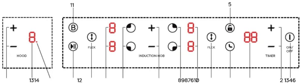 CIARRA ONE - OPERATING THE HOB WITH THE SENSOR BUTTONS - 1