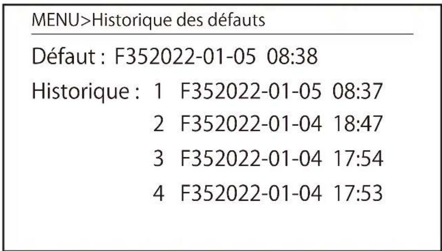 Deye SUN100KG03 - Enregistrement des défauts - 1