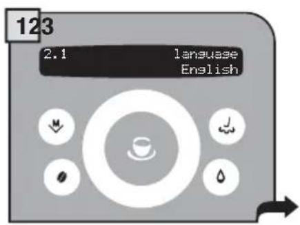 GAGGIA Platinum Swing Up RI8176 - SETTING THE LANGUAGE - 1