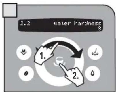 GAGGIA Platinum Swing Up RI8176 - "WATER HARDNESS" MENU - 6