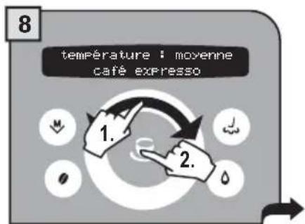 GAGGIA Platinum Swing Up RI8176 - 2.PROGRAMMATION A PARTIR DU MENU « RÉGLAGE DES BOISSONS » - 10