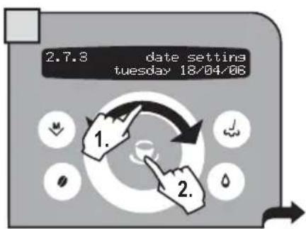 GAGGIA Platinum Swing Up RI8176 - Date setting - 4