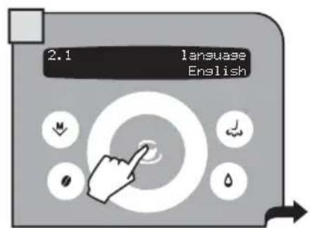 GAGGIA Platinum Swing Up RI8176 - SETTING THE LANGUAGE - 3