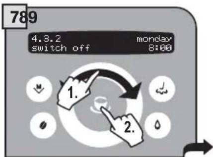 GAGGIA Platinum Swing Up RI8176 - "MONDAY" TIMER SETTING - 8