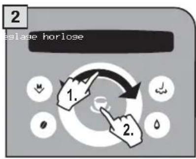 GAGGIA Platinum Swing Up RI8176 - MENU « RÉGLAGE DE L'HORLOGE » - 3