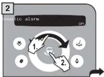 GAGGIA Platinum Swing Up RI8176 - "ACOUSTIC ALARM" MENU - 3