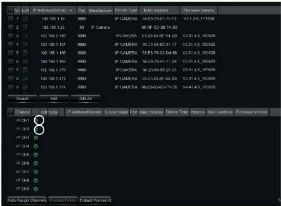 GROTHE NVR 1098328P - IP CHANNEL CONFIGURATION - 1
