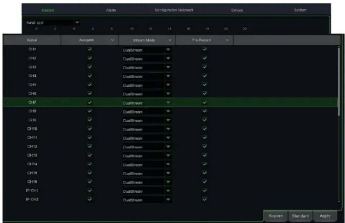 GROTHE NVR 1098328P - AUFZEICHNUNGSPARAMETER - 1