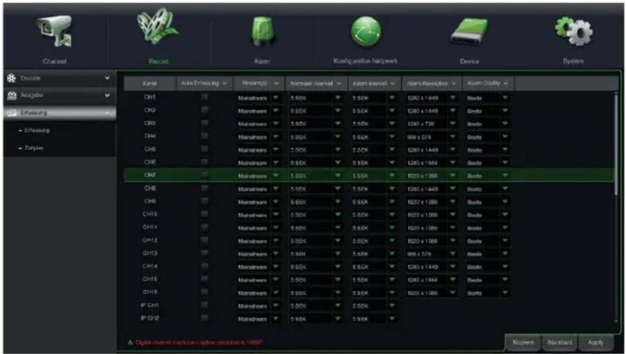 GROTHE NVR 1098328P - AUFZEICHNUNGSPARAMETER - 2