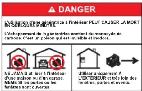 Generac G0076750 - Signification des symboles de sécurité - 1