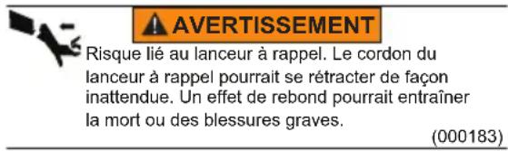 Generac G0076750 - Démarrage des moteurs à démarrage manuel - 1