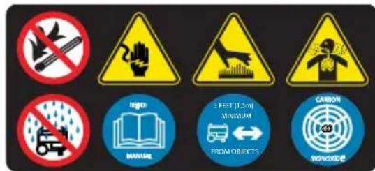 Generac G0076750 - Etiquetas de peligro de reemplazo - 3