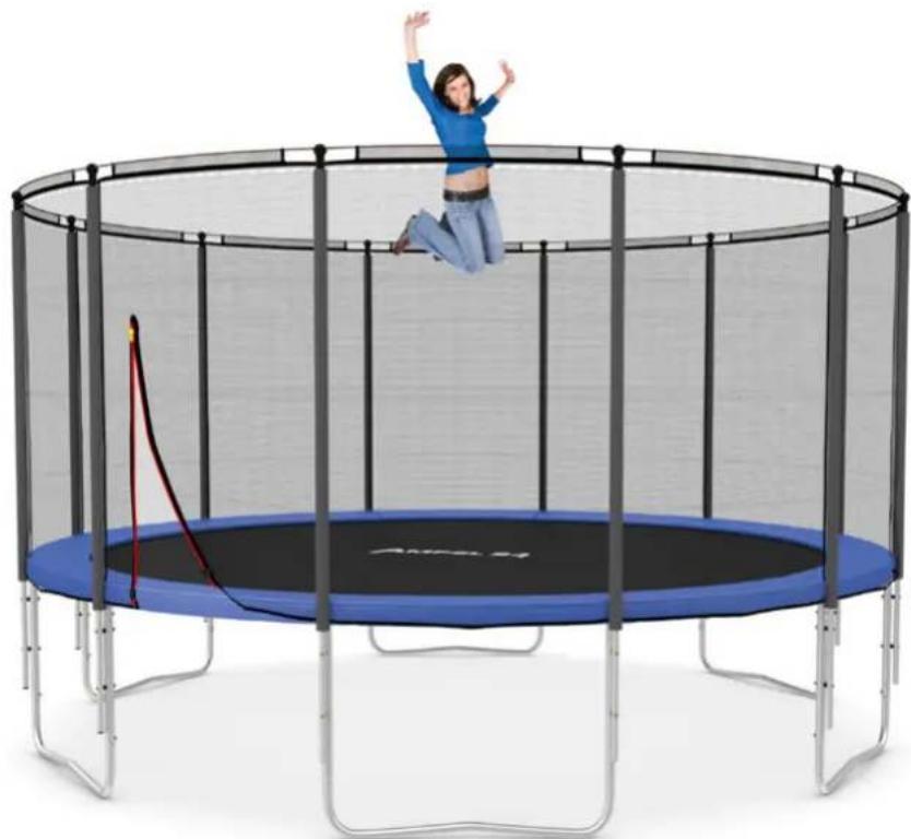 Ampel 24 SL5653 - Guide de montage pour un trampoline de jardin classic, bleu, avec filet de sécurité 28 - 2
