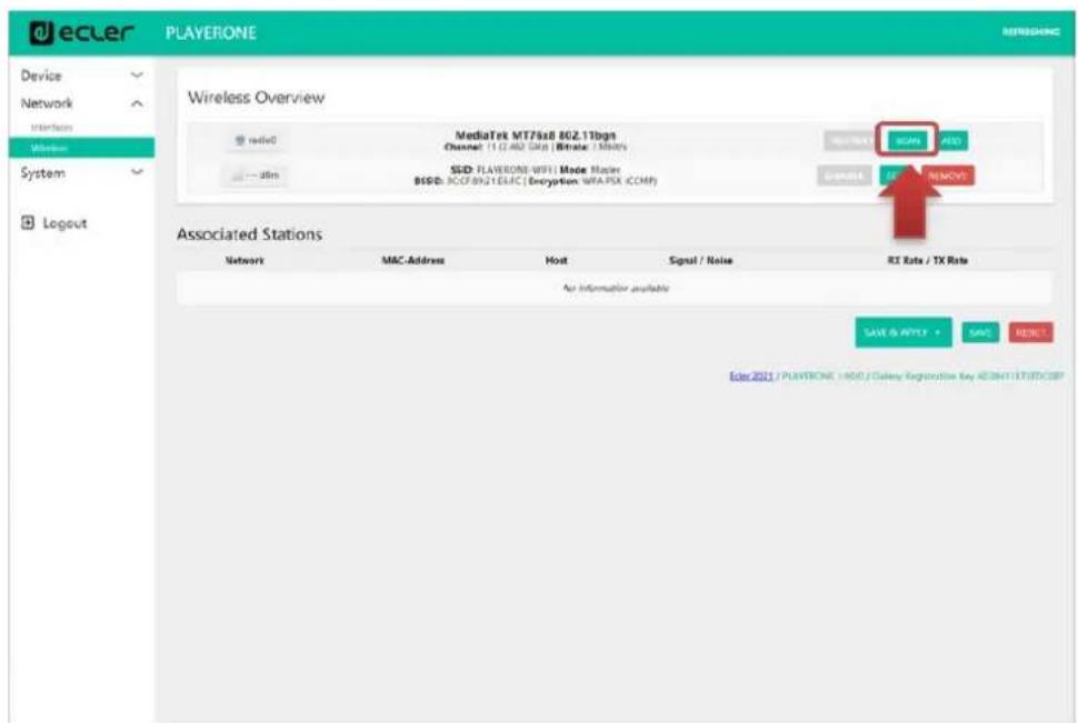 Ecler PLAYER ZERO - CONNEXION A UN RESEAU WI-FI - 1