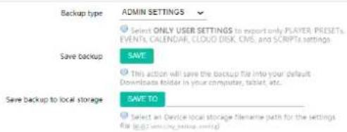 Ecler PLAYER ZERO - FAIRE DES SAUVEGARDES - 1